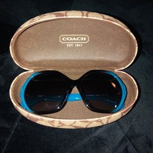 Coach Teal & Brown Tortoise Sunglasses